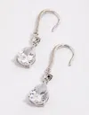 Lovisa Rhodium Pear Cubic Zirconia Earrings In Silver