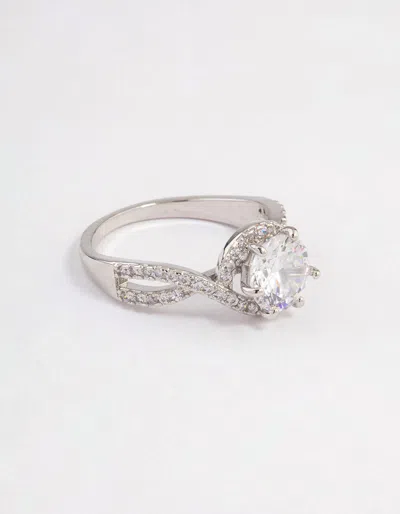 Lovisa Rhodium Round Infinity Halo Ring In Silver