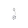 Lovisa Rhodium Stone Claw Belly Bar In Silver