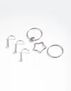 Lovisa Rhodium Surgical Steel Celestial Nose Jewellery Pack In Multi