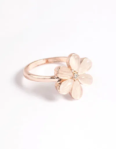 Lovisa Rose Gold Cats Eye Ring In Pink
