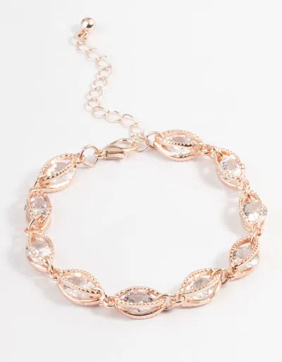 Lovisa Rose Gold Classic Marquise Cubic Zirconia Bracelet