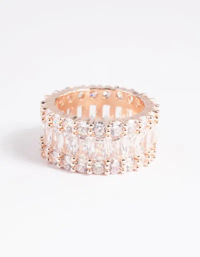 Lovisa Rose Gold Cubic Zirconia Baguette Ring