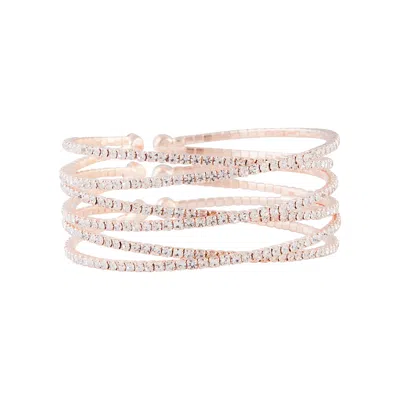 Lovisa Rose Gold Diamante Zig Zag Cuff