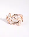 Lovisa Rose Gold Pink Enamel Butterfly Ring In Silver
