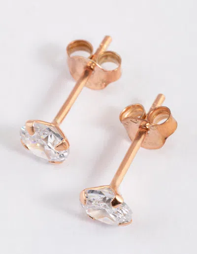 Lovisa Rose Gold Plated Sterling Silver Cubic Zirconia Stud Earrings