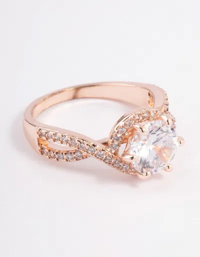 Lovisa Rose Gold Round Infinity Halo Ring In Multi