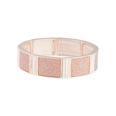 Lovisa Rose Gold Stretch Glitter Square Bangle