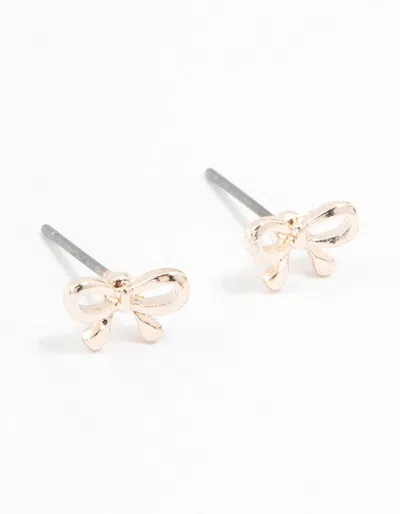 Lovisa Rose Gold String Bow Stud Earrings