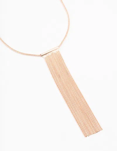 Lovisa Rose Gold Tassle Chain Necklace