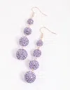 Lovisa Rose Gold Triple Ball Drop Earrings In Multi