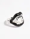 Lovisa Silver Bite Me Ring In Black