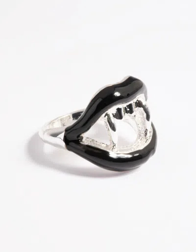Lovisa Silver Bite Me Ring In Black