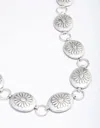 Lovisa Silver Boho Flower Open Circle Belt In Silver
