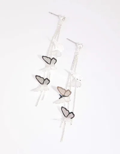 Lovisa Silver Butterfly Drop Earrings