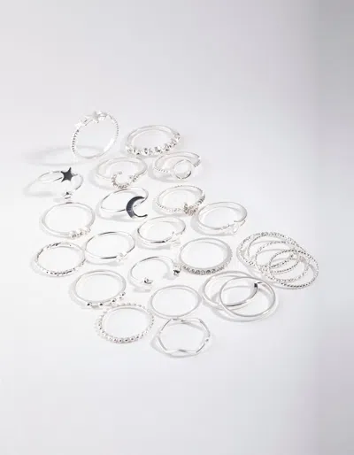 Lovisa Silver Celestial Ring 24 Pack