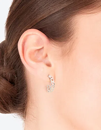 Lovisa Silver Chain Link Hoop Earrings In Orange