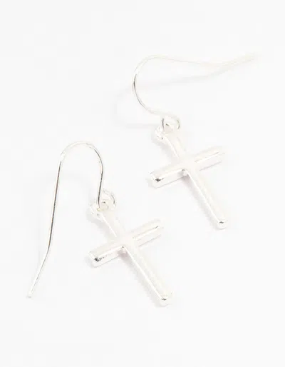 Lovisa Silver Cross Drop Earrings