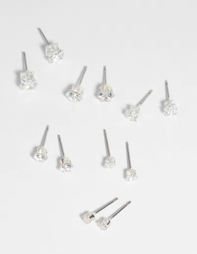Lovisa Silver Cubic Zirconia Earring Pack