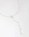 Lovisa Silver Cubic Zirconia Flower Vine Y Necklace In Silver