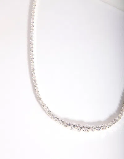 Lovisa Silver Cubic Zirconia Graduating Diamante Necklace
