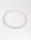 Lovisa Silver Cubic Zirconia Layered Cup Chain Tennis Bracelet In Silver