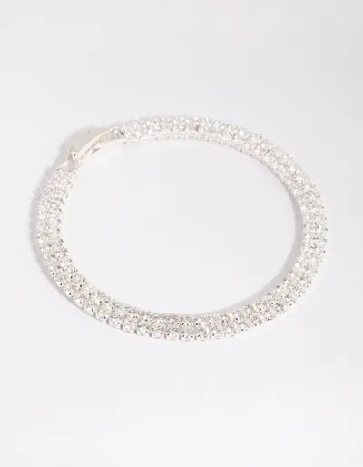 Lovisa Silver Cubic Zirconia Layered Cup Chain Tennis Bracelet
