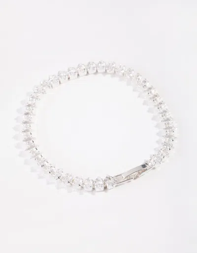 Lovisa Silver Cubic Zirconia Navette Tennis Bracelet