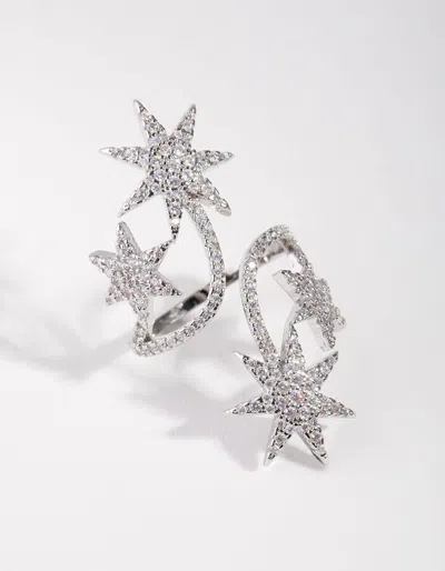 Lovisa Silver Cubic Zirconia Spiral Stars Ring
