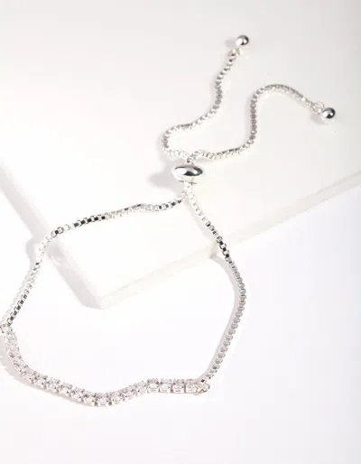 Lovisa Silver Cubic Zirconia Toggle Bracelet