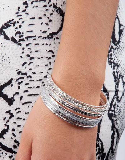Lovisa Silver Cup Chain Glitter Multi Bangle
