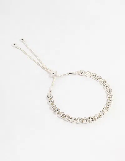 Lovisa Silver Cup Czech Crystal Chain Toggle Bracelet