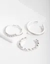 Lovisa Silver Diamante Band 3 Pack Toe Rings In Silver
