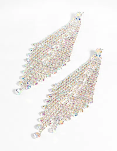 Lovisa Silver Diamante Drape Earrings