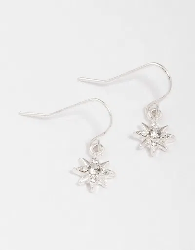 Lovisa Silver Diamante Star Drop Earrings In Transparent