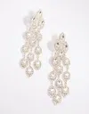 Lovisa Silver Diamante Statement Teardrop Earrings In Silver