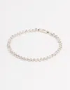 Lovisa Silver Double Dangle Diamante Petal Bracelet In Silver