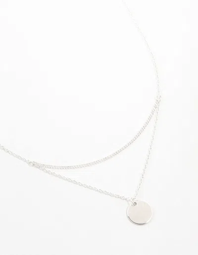 Lovisa Silver Double Layered Disc Necklace