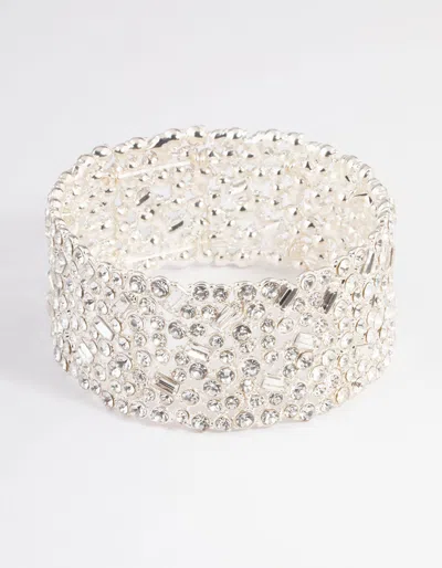 Lovisa Silver Embellished Stone Stretch Bracelet
