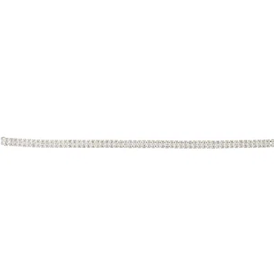 Lovisa Silver Fine Double Strand Diamante Choker