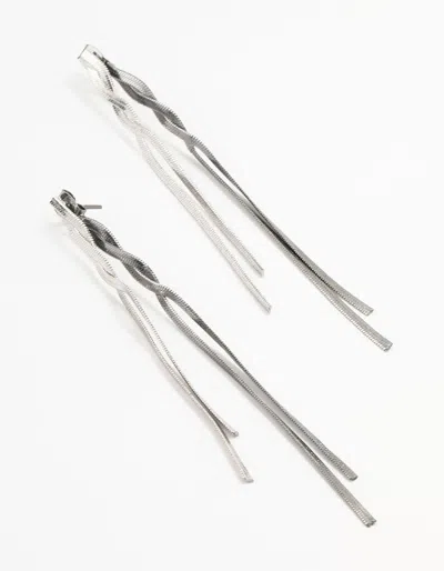 Lovisa Silver Front Back Chain Drop Earrings In Multi