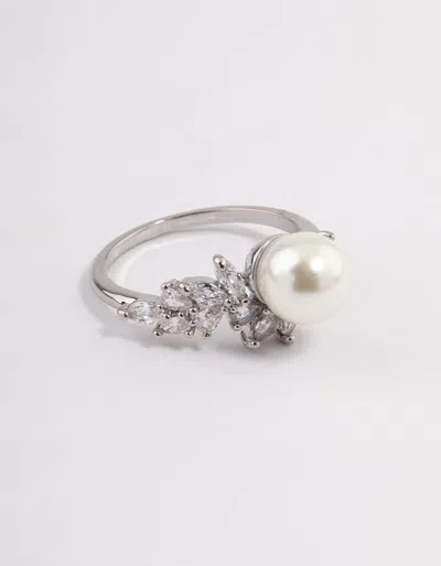 Lovisa Silver Leafy Pearl Ring