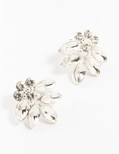 Lovisa Silver Marquise Diamante Stone Stud Earrings