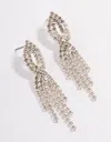 Lovisa Silver Mini Twist Cupchain Drop Earrings In Silver