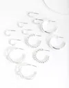 Lovisa Silver Multi Twist Hoop Earring 6 Pack In Silver