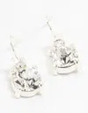 Lovisa Silver Multiple Czech Crystals Drop Earrings In Silver