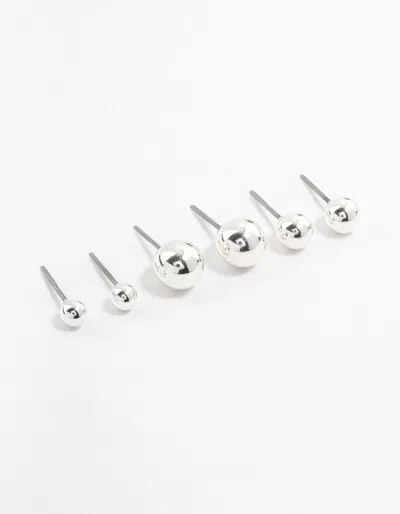 Lovisa Silver Multiple Sphere Stud Earrings 3-pack