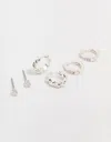 Lovisa Silver Plated Brass Classic Cubic Zirconia Earring 3-pack
