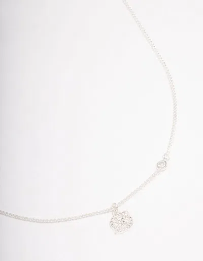 Lovisa Silver Plated Cancer Necklace With Cubic Zirconia Pendant