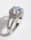 Lovisa Silver Plated Cubic Zirconia Halo Ring In Multi